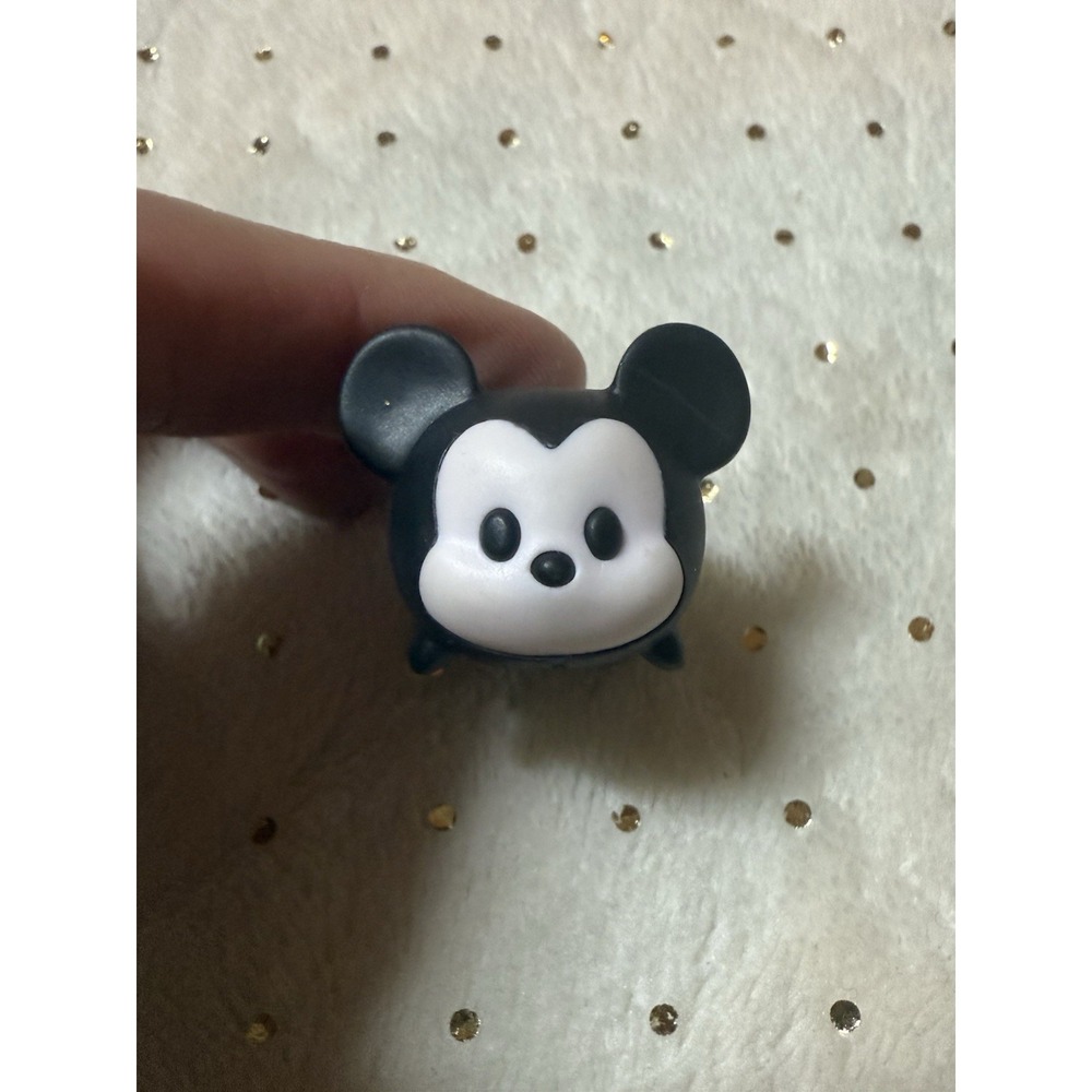 Disney Tsum Tsum figure of Mickey Mouse Black White Gray Super Cute!!